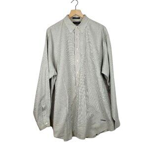 Daniel Cremieux Long Sleeve Button Down 100% Cotton Windowpane Plaid Shirt - XL